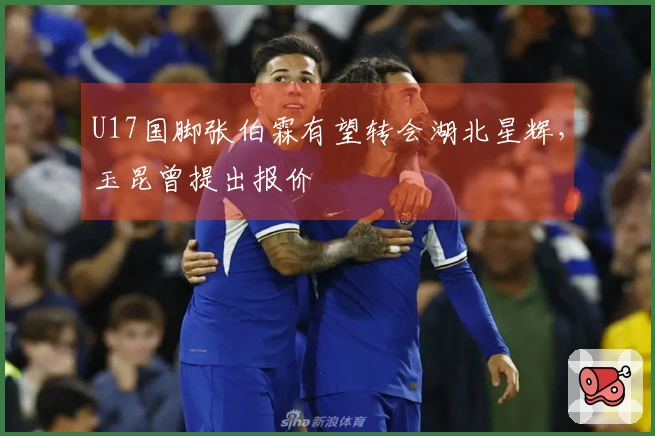U17国脚张伯霖有望转会湖北星辉，玉昆曾提出报价